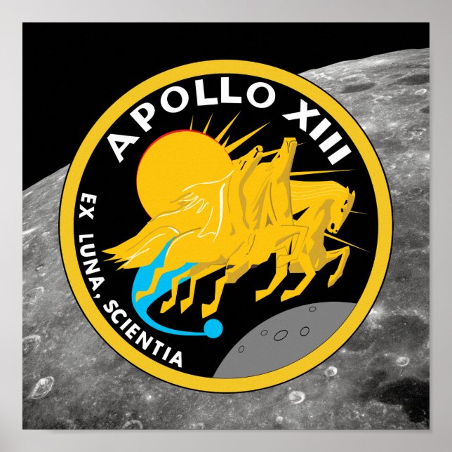 Apollo 13 NASA Uppdragslapp Logo Poster (Framsidan)
