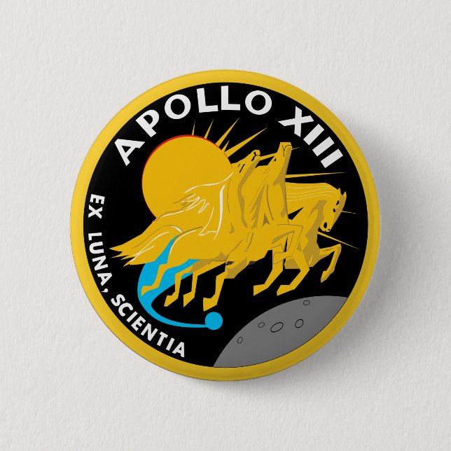Apollo 13 NASA Uppdragslogotyp Knapp (Framsida)