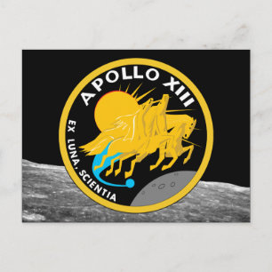 Apollo 13 NASA Uppdragslogotyp Vykort