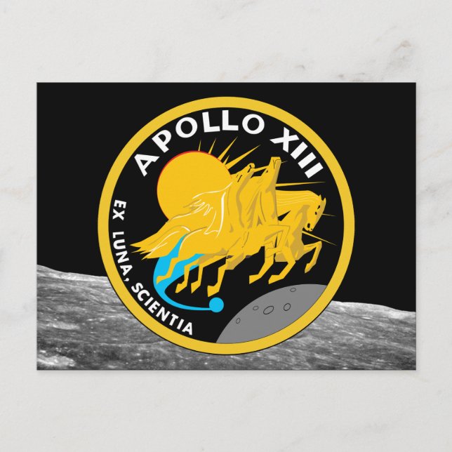 Apollo 13 NASA Uppdragslogotyp Vykort (Framsida)