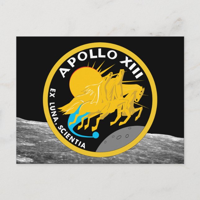 Apollo 13 NASA Uppdragslogotyp Vykort (Framsida)