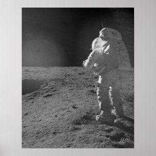 Apollo 14 Astronaut vid Måne Poster