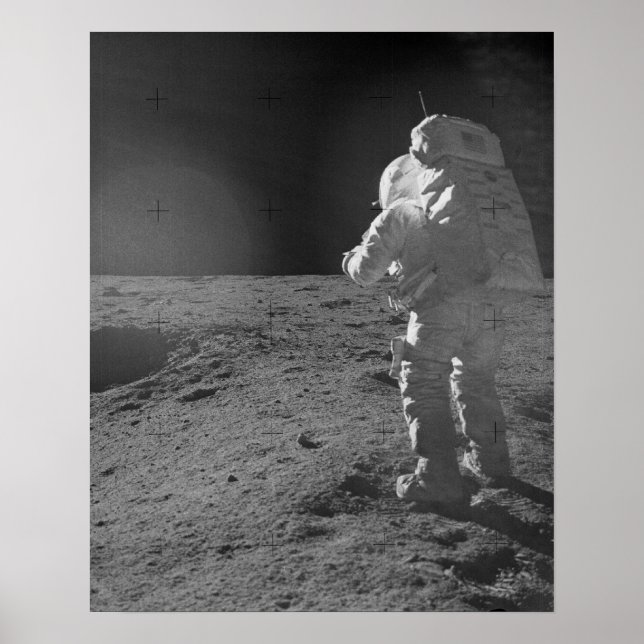 Apollo 14 Astronaut vid Måne Poster (Framsidan)