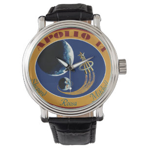 Apollo 14 NASA-uppdragslapp-logotyp Armbandsur