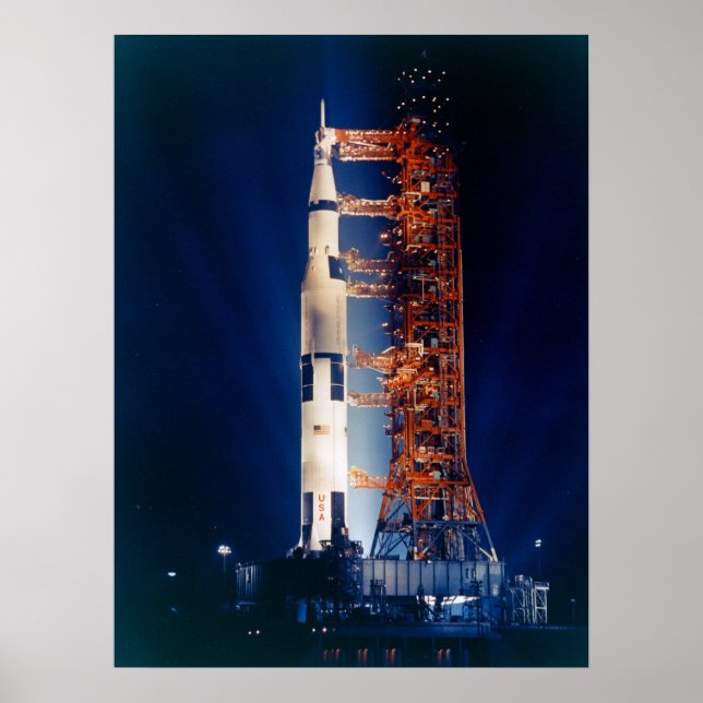 Apollo 14 på lanseringspadden poster (Framsidan)