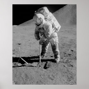 Apollo 15 astronaut vid Måne Poster