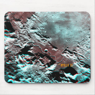 Apollo 15 Landningsplats Anaglyph Mousepad Musmatta