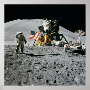 Apollo 15, Man på Måne. Underbar historisk utskrif Poster