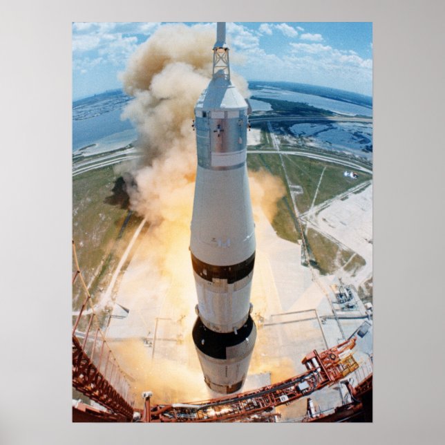 Apollo 16-lansering poster (Framsidan)