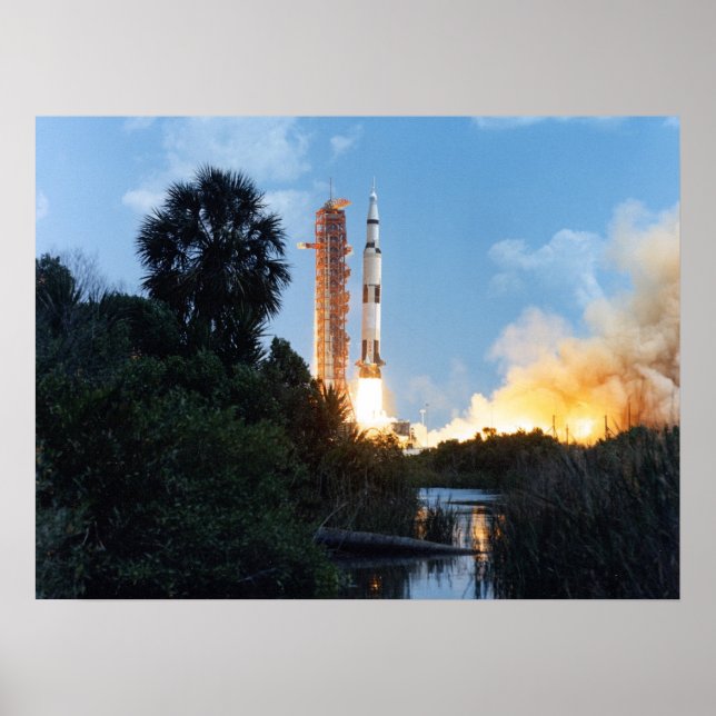 Apollo 16-lansering poster (Framsidan)