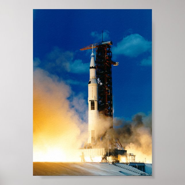 Apollo 16-lansering poster (Framsidan)