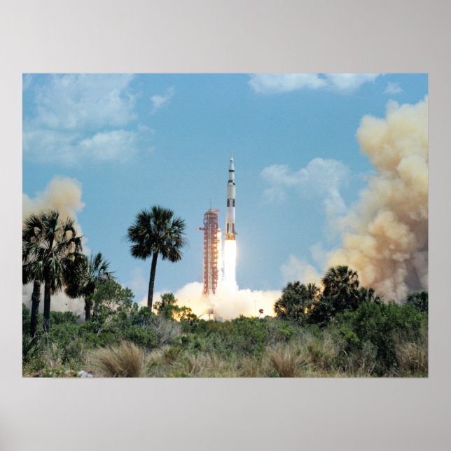 Apollo 16-lansering poster (Framsidan)