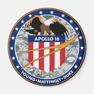 Apollo 16 NASA-uppdragets lapp-logo Magnet