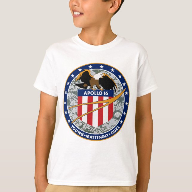Apollo 16 NASA Uppdragslogotyp T Shirt (Framsida)
