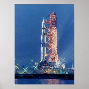 Apollo 16 på lanseringspadden poster