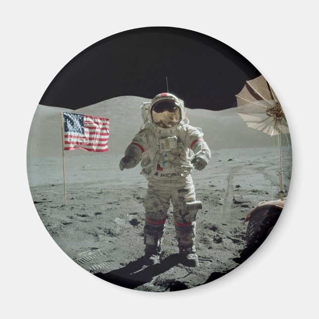 Apollo 17 Astronaut i Taurus Littrow Valley Magnet (Framsidan)