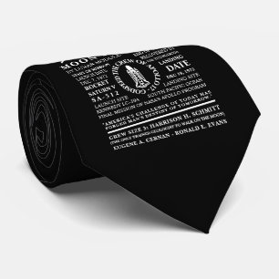 Apollo 17 Detaljerad symbol för rymdfärd Slips