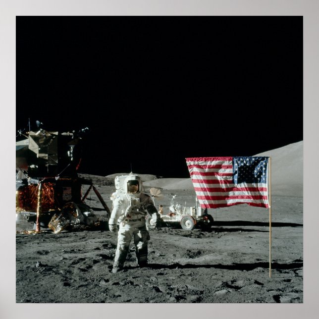 Apollo 17 Landningsplats för landningsbanor Poster (Framsidan)