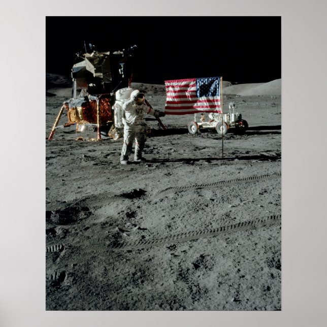 Apollo 17 Landningsplats Poster (Framsidan)