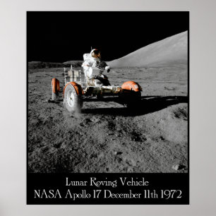 Apollo 17 Lunar fordonaffisch Poster