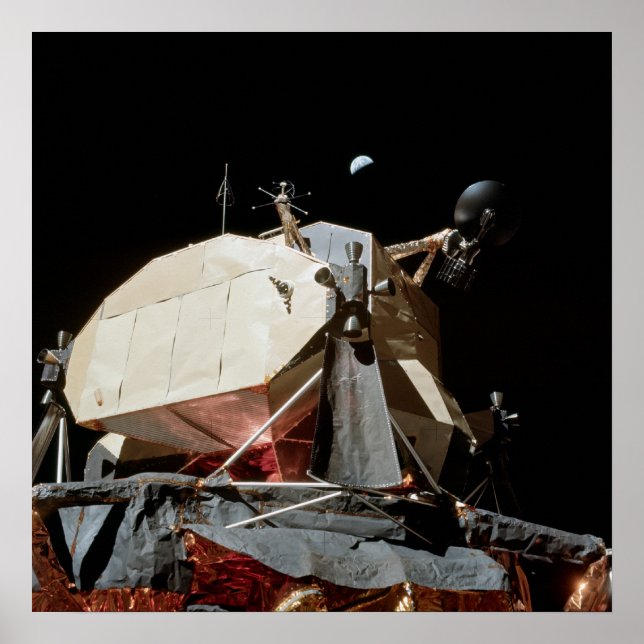 Apollo 17 Lunar Module "Challenger" & Earth Poster (Framsidan)