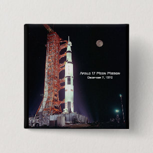 Apollo 17 Måne Uppdrag Knapp