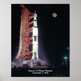 Apollo 17 Måne Uppdrag Poster