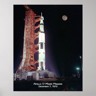 Apollo 17 Måne Uppdrag Poster