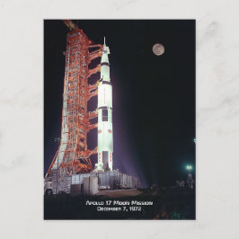 Apollo 17 Måne Uppdrag Vykort