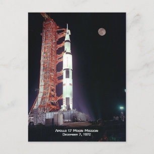 Apollo 17 Måne Uppdrag Vykort