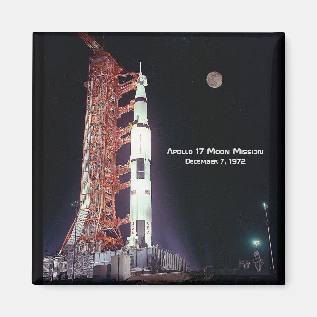 Apollo 17 månuppdrag magnet (Framsidan)