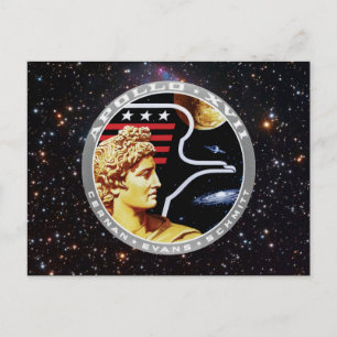 Apollo 17 NASA Uppdragslapp Logo Vykort
