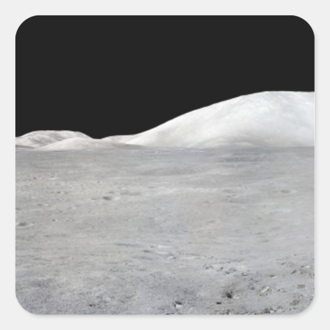 Apollo 17 Panorama Fyrkantigt Klistermärke (Framsida)