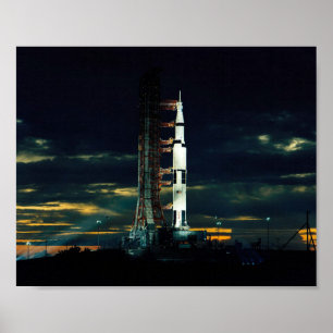Apollo 17 Redo för lansering Poster
