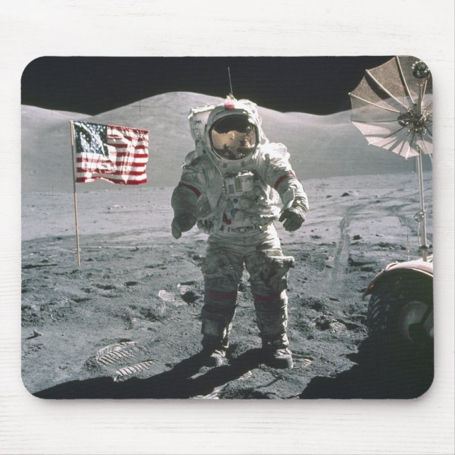 Apollo 17 sist man på månen Mousepad Musmatta (Framsidan)