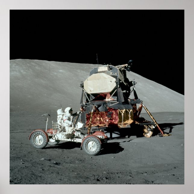 Apollo 17 - Slutlig planerad landning i Måne Poster (Framsidan)