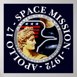 Apollo 17 Space Uppdrag 1972 Insignia Poster