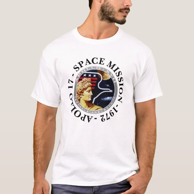 Apollo 17 Space Uppdrag 1972 Insignia T Shirt (Framsida)
