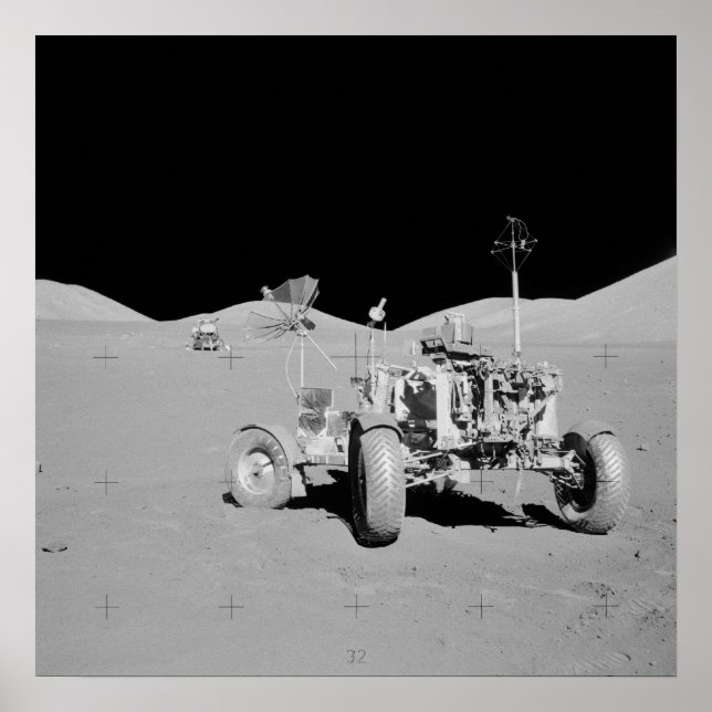 Apollo 17 Taurus-Littrow Landningsplats Poster (Framsidan)