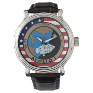 Apollo 1 Uppdragslapp Logotyp Armbandsur