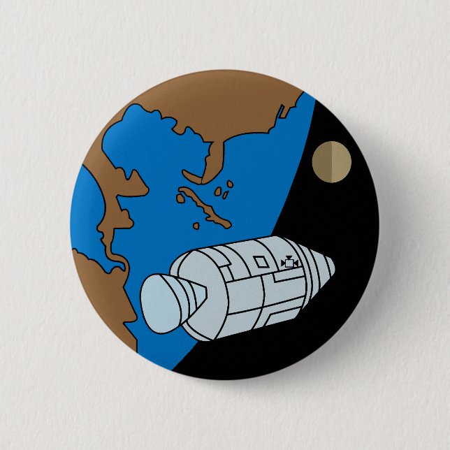 Apollo 1 Uppdragslapp Logotyp Knapp (Framsida)
