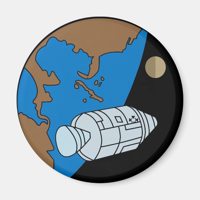 Apollo 1 Uppdragslapp Logotyp Magnet (Framsidan)