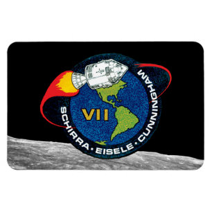 Apollo 7 NASA Uppdragslapp Logo Magnet