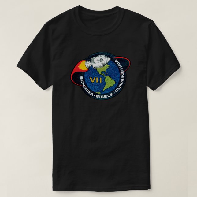 Apollo 7 NASA Uppdragslapp Logo Tröja (Design framsida)