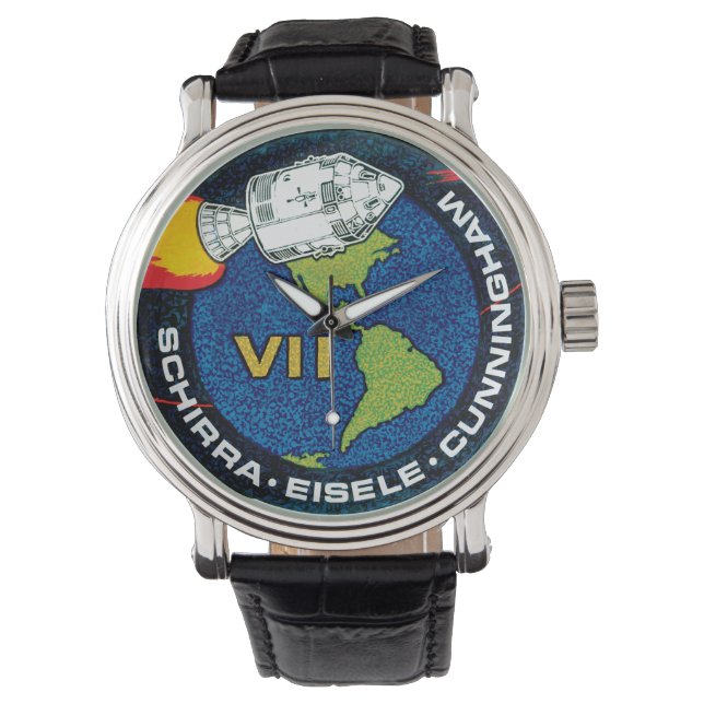 Apollo 7 NASA Uppdragslogotyp Armbandsur (Framsida)