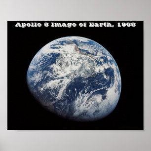 Apollo 8 bild av jorden, 1968 poster