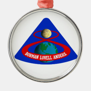 Apollo 8: Första manar till månen! Julgransprydnad Metall