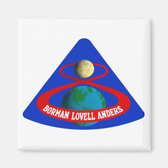 Apollo 8: Första Manarna till Måne! Magnet (Framsidan)