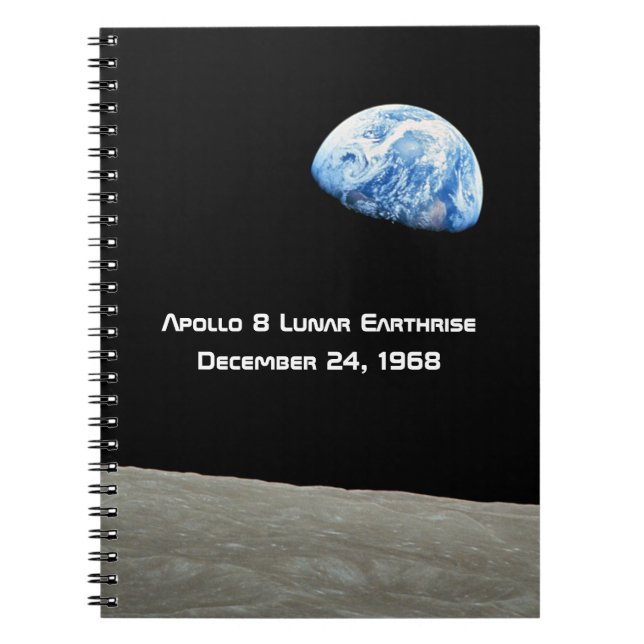 Apollo 8 Lunar Earthrise 50-årsdagen Anteckningsbok (Framsidan)