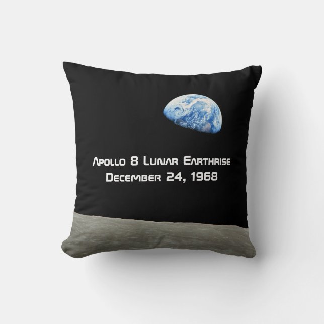 Apollo 8 Lunar Earthrise 50-årsdagen Kudde (Framsida)